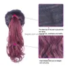 Hair Bun Maker Mode Longue Ondulée Cosplay Perruques Boucles Queue De Cheval Griffe Clip Extensions De Queue De Poney Mticolor Femmes Perruque Résistant À La Chaleur 7090615 Dhcph