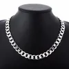 Chains 20 22inch 12 Mm Curb Chain Necklace For Men Silver 925 Necklaces Choker Man Fashion Male Jewelry Wide Collar Torque Colar260M