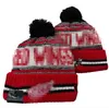 Män stickade manschetterade pom bruins beanies washington hattar sport stickad hatt randig sidelinje ull varma baseball mössa för kvinnor