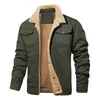 Men's Jackets Men Outerwear Thicken Male Jacket Plush Lining Coldproof Fleeced Lined Dressing