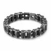 Chain Retro Heavy Brush Stainless Steel Motorcycle Bracelet 111M Wide Men Bike Biker Bracelets HipHop Jewelry 1923cm 231016