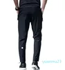 Män jogger långa byxor sport yoga outfit snabbt torrt dragkammare zipper fickor svettbyxor byxor män039s casual elastic