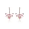 Dangle Earrings Lovely Bee Cubic Zircon For Wedding Bug CZ Earring Women Girls Jewelry Accessories CE11771