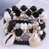 Strand Shell Crystal Armband Fashion Women's Colorful Bohemian Multi-Layer Beach Beaded Hand Necklace Accessories