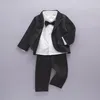 Ensembles de vêtements 3 pièces printemps-automne pour bébé garçon, vêtements à la mode, costume pour homme, manteau noir, T-shirt et pantalon, Boutique pour enfants BC, 2023