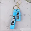 Party Favor Keychains Lanyards Prime Drink Rubber Keychain Cute Bottle Key Chains Ornament Car Bag Pendant Keyring Drop Delivery Hom Dhom0