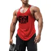 Summer Y Back Gym Stringer Tank Top Men Cotton Clothing Bodybuilding ärmlös skjorta Fitness Vest Muscle Singlets Workout Tank 22240s