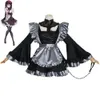 Cosplay Anime My Dress Up Darling Kitagawa Marin Cos nom Kuroe Shizuku Cosplay Costume perruque noir femme de chambre uniforme Costume d'halloween