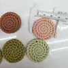 Kolczyki Dangle 50 zakłady 30-31 mm DIY okrągły polimerowy projekt dzianiny mały wisiorek dla kobiety dziewczyny