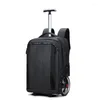Suitcases Men Travel Trolley Backpack Rolling Luggage Bag With Wheels Business Wheeled Cabin Carry On