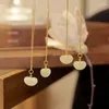 Collane con ciondolo PANJBJ Colore argento Una collana con cuore d'amore in giada per donna Ragazza dolce classico retrò gioielli regalo di compleanno goccia