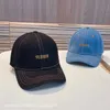 Bollmössesigner New Denim Plaid Baseball Hat Letter broderi unisex anka tunga hatt utomhus mode mångsidig hatt Egef
