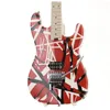 سلسلة Stripe Red With Black Stripes Basswood Electric Guitar