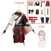 Genshin Impact Kaedehara Kazuha Costume Cosplay Carnevale di Halloween Samurai Set completo Abito da donna Include parrucca Anime