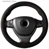Steering Wheel Covers Fur Steering Wheel Cover For Car Universal Braided Car Steering Wheel Protection Cover Breathable Anti-slip with Needles thread Q231016