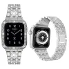 3PCS Diamond Band pour Apple Watch Ultra2 Band 49mm 40mm 44mm 45mm 41mm iWatch series9 8 7 6 SE 5 4 3 Bracelet Apple Watch pour femme Bracelet en acier inoxydable