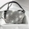 Sac de luxe femmes diamant Hobo-sac à main fourre-tout épaule bandoulière brillant strass sac