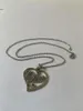 Colares de pingente de titânio de aço inoxidável coração charme jóias clássico amor colar de corrente