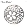 Pendentif Colliers Vinnie Design Bijoux 3D 1.2mm Épaisseur Multi Fleurs Coin Incrustation Ajustement Dans 35mm Titulaire Collier