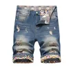 Shorts pour hommes Hommes déchirés Jeans courts Marque Vêtements Bermuda 97% coton 2023 Été Hommes Mince Respirant Denim Casual