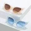 Óculos de sol Yooske Fashion Fashion Cat Eye Decoration Glasses Sun Glasses Ladies insp Hip Hop Goggles Shades espelho