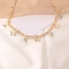 Choker Goth Schmetterling Hals Anhänger Damen Gold Farbe Halskette an der Kette Chocker Punk Schmuck 2023 Kpop Kragen für Mädchen