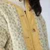 Jaquetas estilo coreano moda meninas jaqueta de algodão floral impressão de pelúcia casaco curto outono inverno único breasted crianças casaco 231016