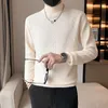 Men's Vests Men Spring High Quality Knitted Sweaters Autumn Male Slim Fit Turtleneck Sweater/Man Casual Pullove