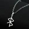 Pendant Necklaces Rune Amulet For Love And Peace Small Charms Necklace Women Men Stainless Steel Norse Viking Runes Collection Jewelry