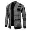 Men Blends Casual Cardigan Basic Striped Patterned Youth Business Formal Slim Fit Sweater Wear Out Long Sleeve V neck Collar Jackets 231016