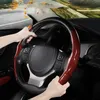 Steering Wheel Covers 36cm Carbon Fiber Car Steering Wheel Cover Non-slip Sports Ultra-thin Card Cover Summer Auto Handle Protective Cover Type D Q231016