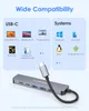 LENTION USB C Hub, 6 in 1 USB-C to USB Adapter, USB C Multiport Dongle with 4K HDMI, USB C Data Port, USB 3.0, 100W PD Compatible New MacBook Pro/Mac Air, More Type C Devices (CE35s)