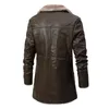 Men's Jackets Winter Mid-length Autumn And Business Coat Euro Size Plus Fleece Big Lapel Suit Plush Jacket Men