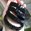 black tourmaline stone beads bracelet natural energy stone bangle fine jewelry bracelet for woman for gift whole Y1218248n