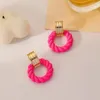 Boucles d'oreilles à clous pour femmes, cercle géométrique minimaliste, classique, luxe, bijoux de dîner de fête pour dames