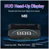 Auto 3.8 pollici M8 Head Up Display Obd2 Sistema di allarme di velocità eccessiva Hud Proiettore per parabrezza Allarme di tensione elettronico Consegna di caduta