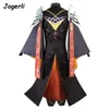 Genshin Impact Rex Lapis Cosplay Kostuum Zhongli Rollenspel Doek Mannen Anime Game Morax Pak Pruik Doek Mantel