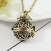 Pendant Necklaces 1PC Antique Vintage Diffuser Locket Necklace Openable Box Personal