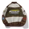 Herrjackor herrrock retro satsar broderad motorcykeljacka New Street hip-hop clown baseball uniform par casual lös jacka x1016