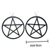 Dangle Chandelier Trendy akrylowe duże okrągłe pentagram kroplowe kolczyki dla kobiet Pink Circle Star Pendientes Punk Party Jewelry Prezent 210w