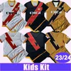 23 24 Rayo Vallecano Kids Kit Futbol Formaları ISI FALCAO BEBE Chavarria Aridane Jose Pozo Oscar Trejo Nteka Evde 3. Futbol Gömlekleri