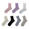 Women Socks Summer Womens Calf Thin Lace Trims Bowknot Straight Stockings