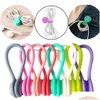 Overige Home Storage Organisatie Magnetische Twist Ties Sile Holder Clips Cord Wrap Sterke Holding Stuff S Organizer Voor Office Drop D Dhpef