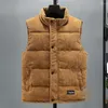 Gilet da uomo 2024 Giacca Gilet Autunno Inverno Caldo Cappotto Senza Maniche Collare Del Basamento Gilet Imbottito Velluto a Coste Abbigliamento da Lavoro Abiti Maschili 5XL