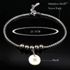 Anklets Fashion Shell Stainless Steel Foot Bracelet Women Silver Color N Letter Ankle Jewelry Pulsera Tobillera A612313S07