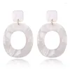 Boucles d'oreilles pendantes en acrylique pour femmes, magnifique géométrie, Vintage, luxe, ovale, bijoux de fête, cadeau, vente en gros