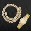 Kedjor isade ut män kedja halsband titta på kubanska hiphop set klockor för kvinnor smycken gåvachains chainschains225p