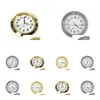 Outros relógios Acessórios de boa qualidade Pequeno Mini Sier Branco Relógio Romano Inserir Movimento Chinês para Produtos Artesanais Roma Home Garden Dhuf8