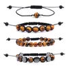 Strang Großhandel Bulk 4mm 6mm 8mm 10mm Tigerauge Perlen Naturstein Yoga elastisches Armband für Männer Frauen