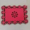 Tapis de table Napperons de Noël Décor festif Flocon de neige 10 protecteurs anti-brûlures pour l'année